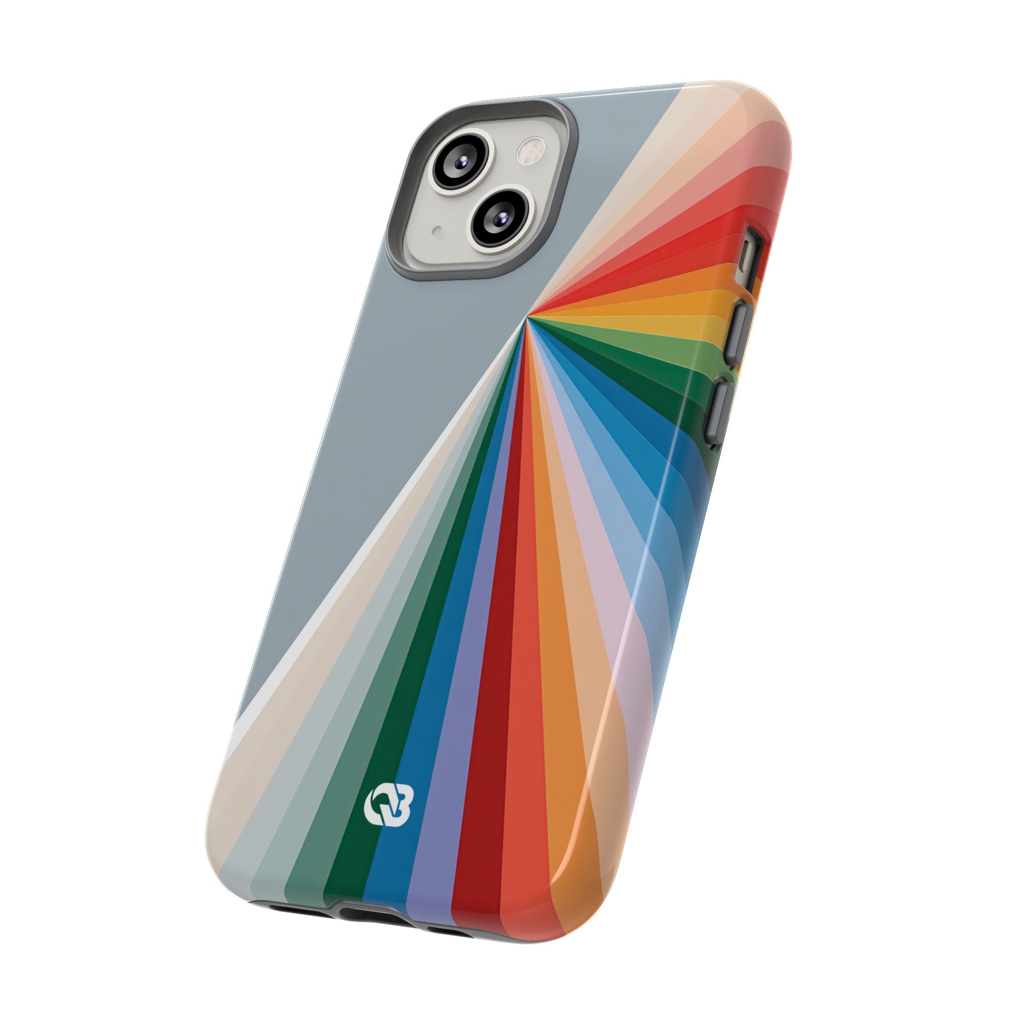 Grey Tough Phone Case for iPhone - Slate Prism Burst