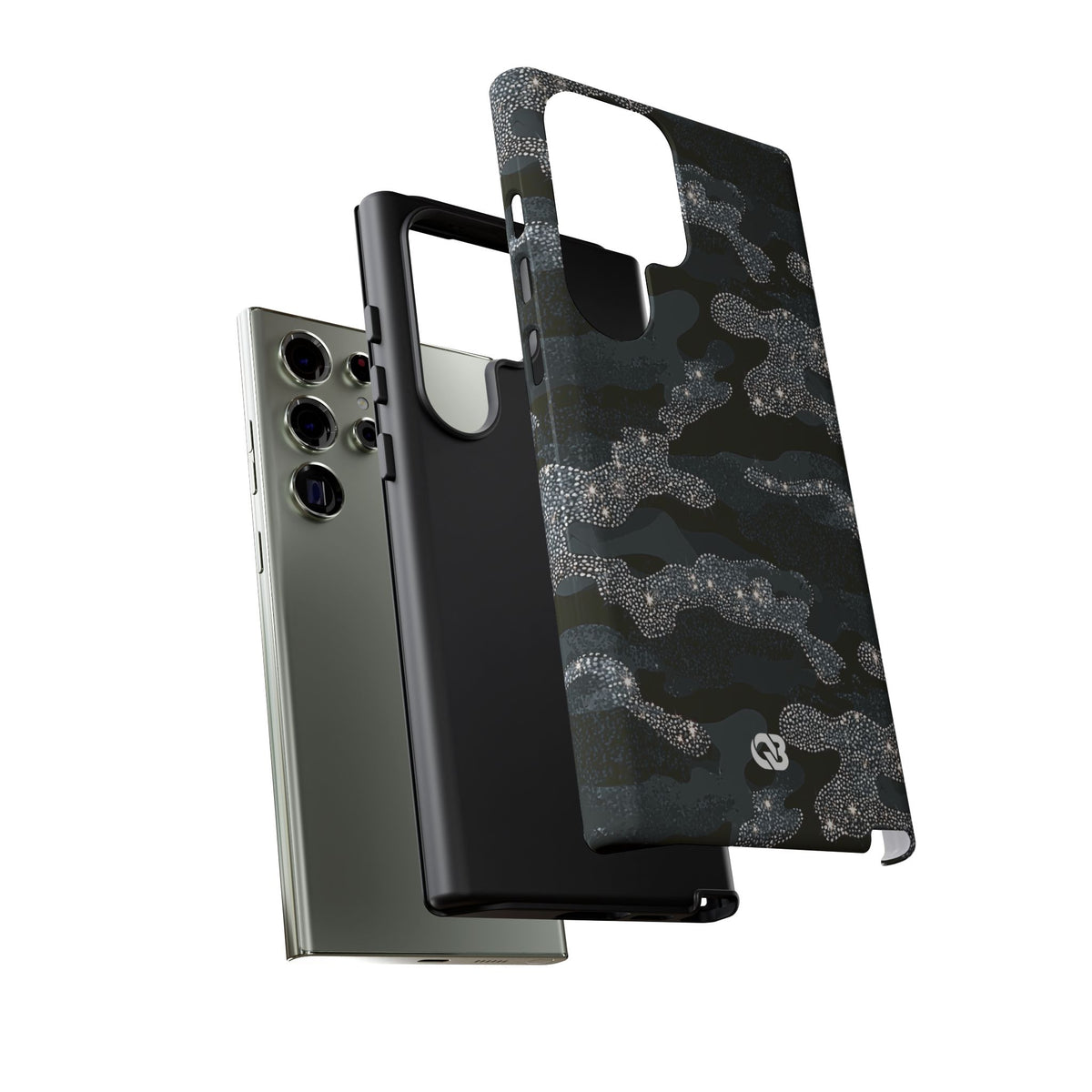 Glitter Shadow Camo · Tough Phone Case for Samsung · Black