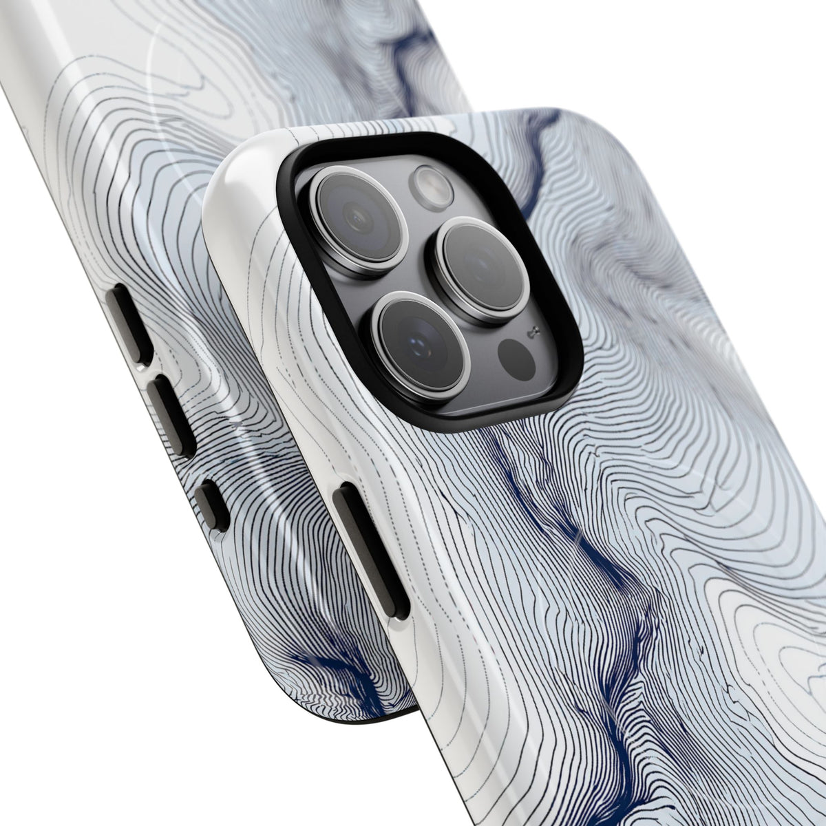 Nordic Ridge Contour · Tough 2.0 Magnetic Phone Case for iPhone · White