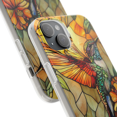 Amber Glass Hummingbird · Soft Phone Case for iPhone