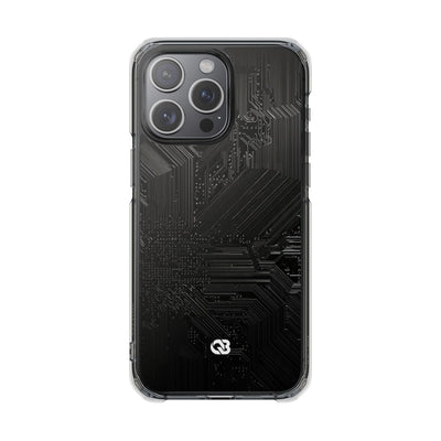 Obsidian Circuitry · Clear Impact Magnetic Phone Case for iPhone ·  Black