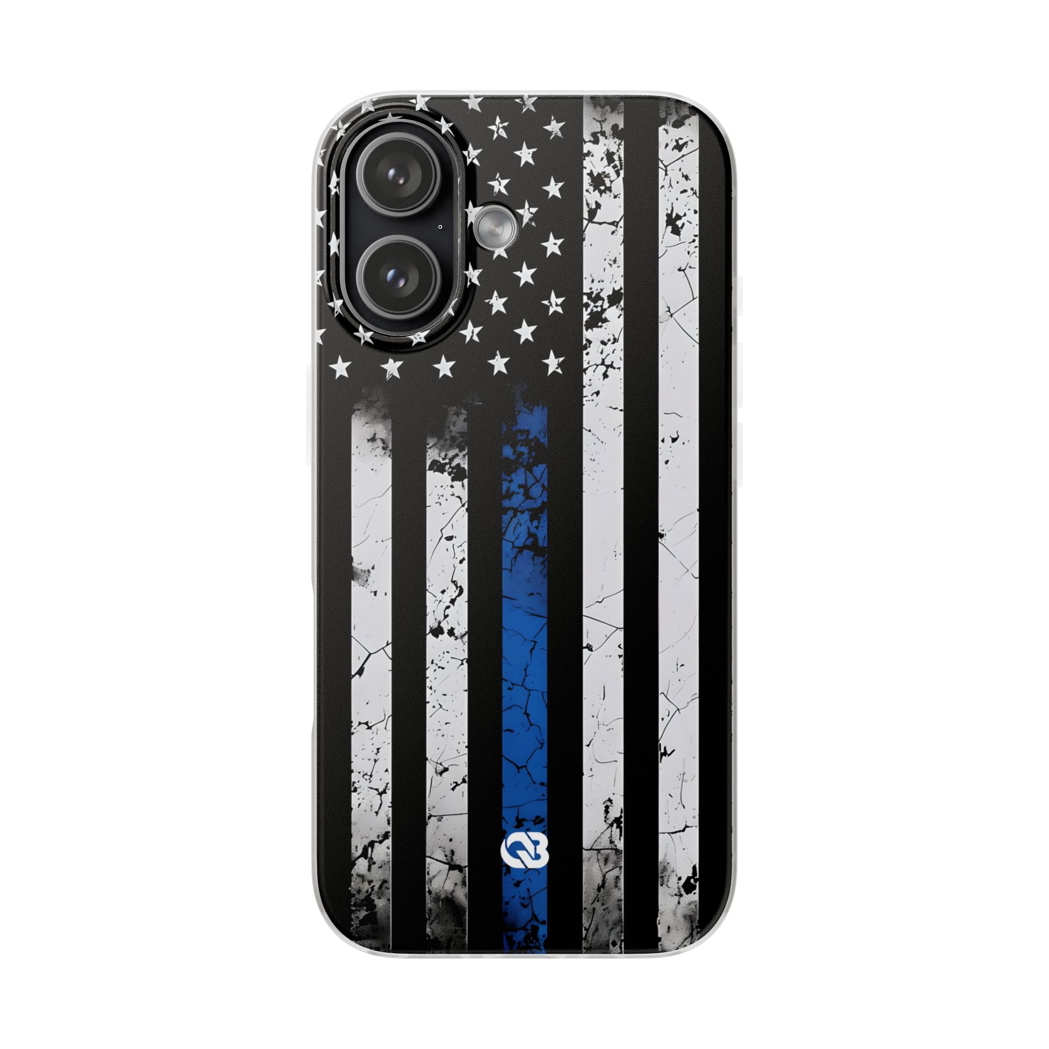 Gritty Cobalt Flag · Soft Phone Case for iPhone