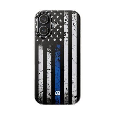 Gritty Cobalt Flag · Soft Phone Case for iPhone
