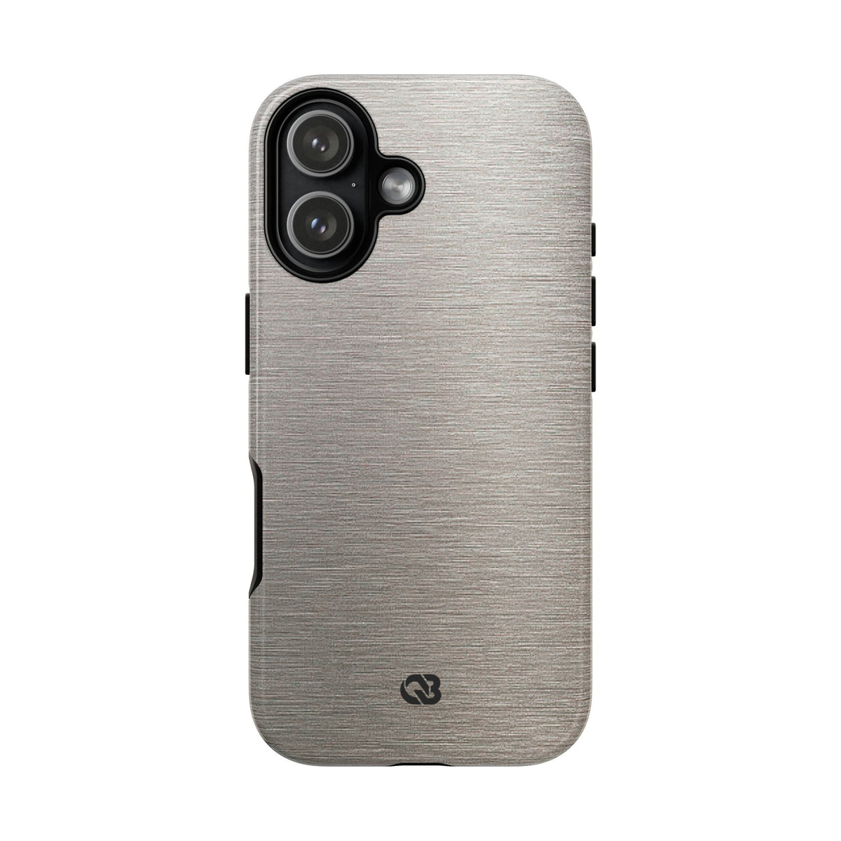 Brushed Silver Alloy · Tough Phone Case for iPhone · Silver