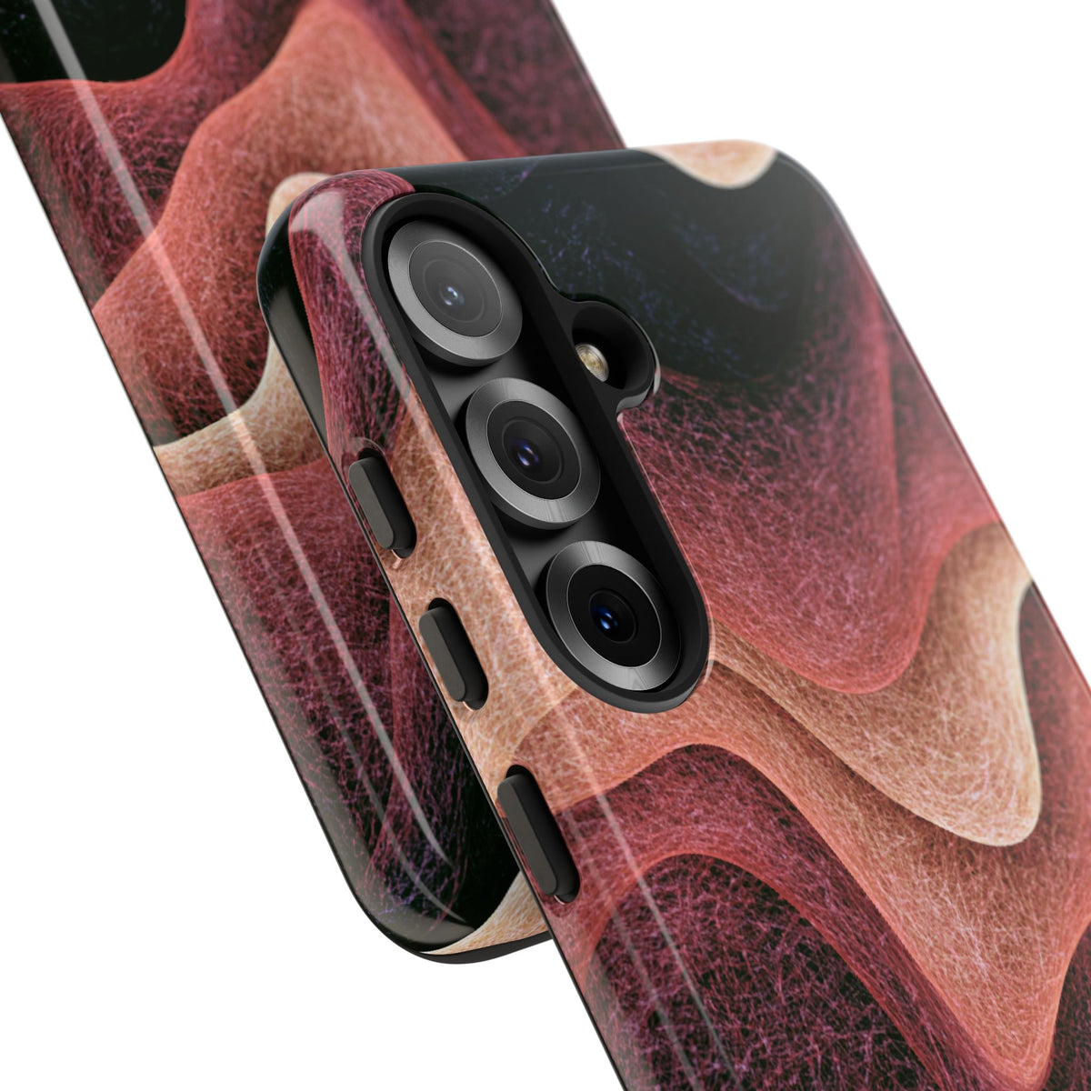 Rose Contour Waves · Tough Phone Case for Samsung · Pink
