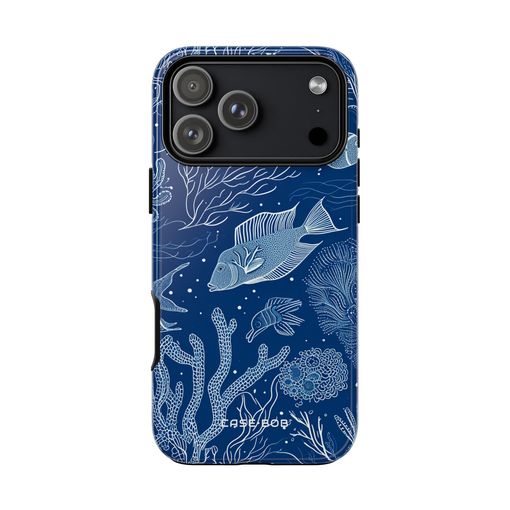 Navy Scale Reef iPhone 17 Pro Max Case - Tough - CASE•BOB