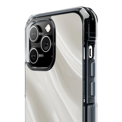 Liquid Enamel Fold · Clear Impact Magnetic Phone Case for iPhone ·  White