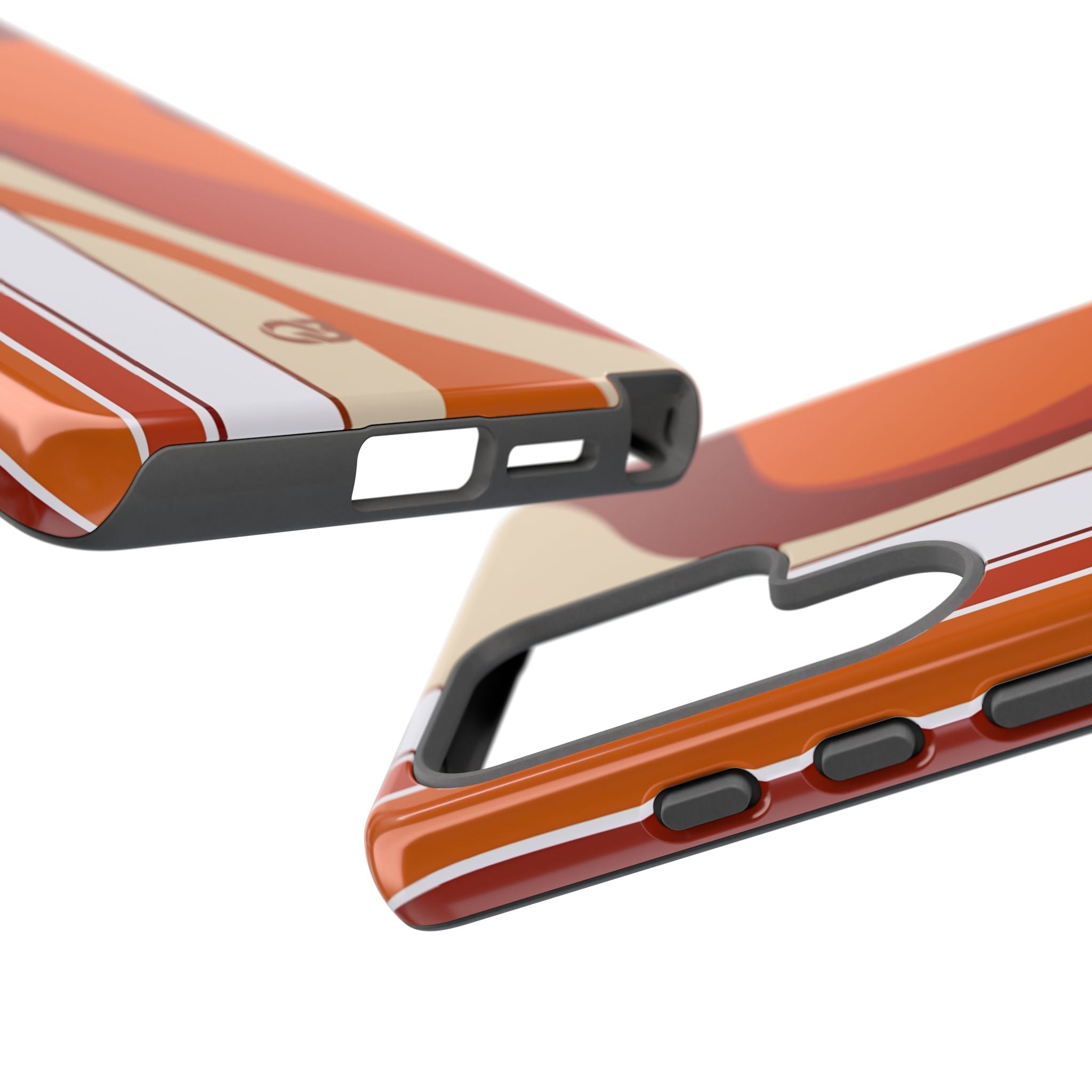 Orange Tough Phone Case for Samsung - Terracotta Metro Line