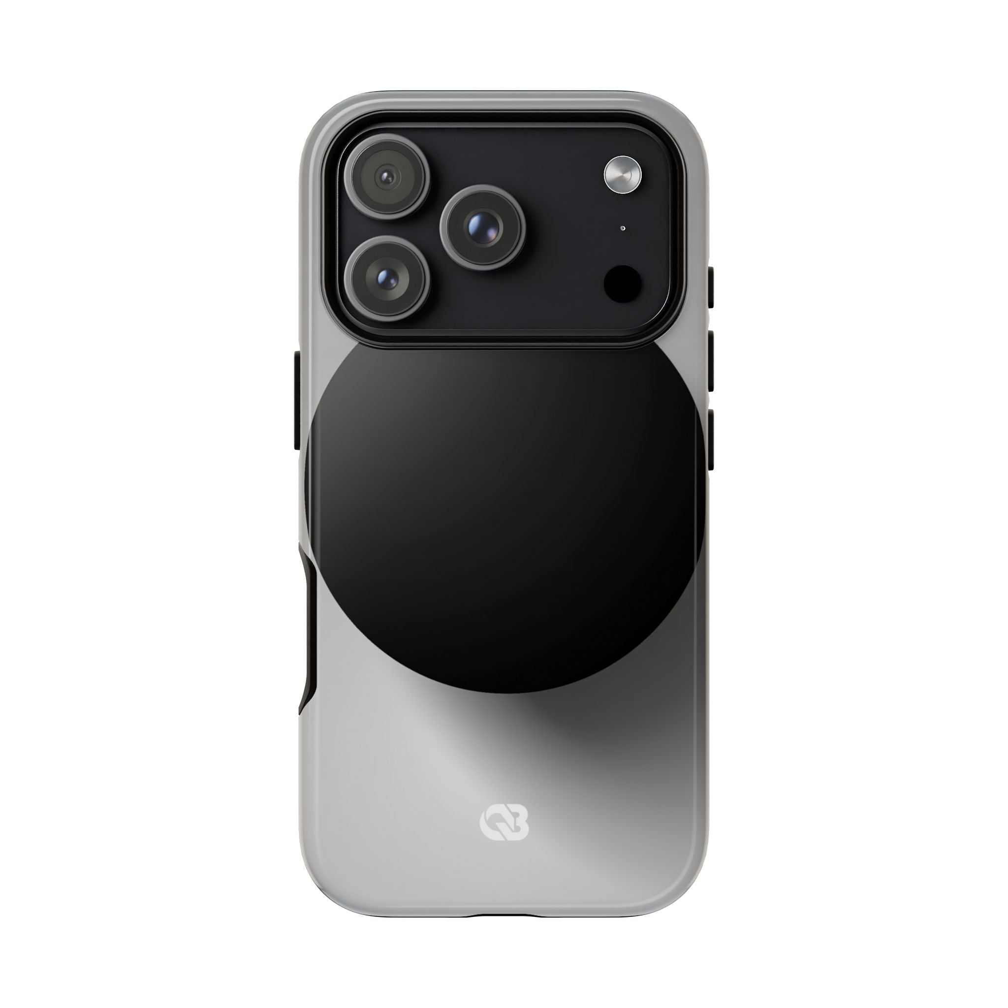 Grey Tough Phone Case for iPhone - Matte Onyx Sphere