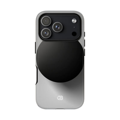 Grey Tough Phone Case for iPhone - Matte Onyx Sphere