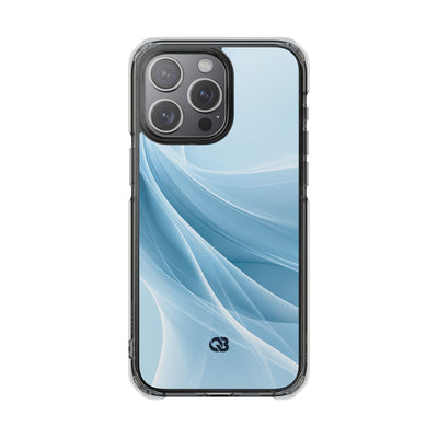 Glacial Ridge Contours · Clear Impact Magnetic Phone Case for iPhone · Blue