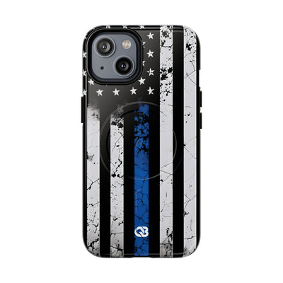 Gritty Cobalt Flag · Tough+ Phone Case for iPhone · Magsafe