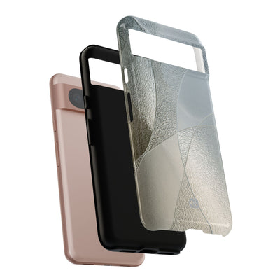 Silver Tough Phone Case for Google Pixel -Frosted Silver Mosaic