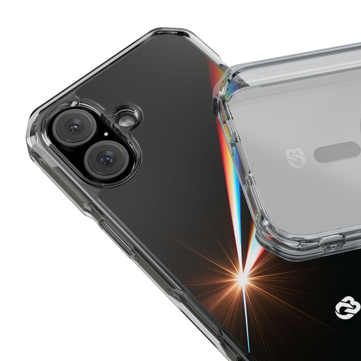 Spectral Refraction · Clear Impact Magnetic Phone Case for iPhone · Black