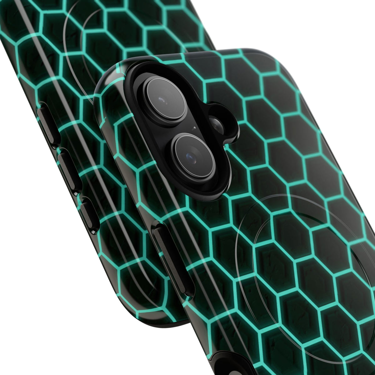 Neon Hex Spectrum · Tough 2.0 Magnetic Phone Case for iPhone · Teal