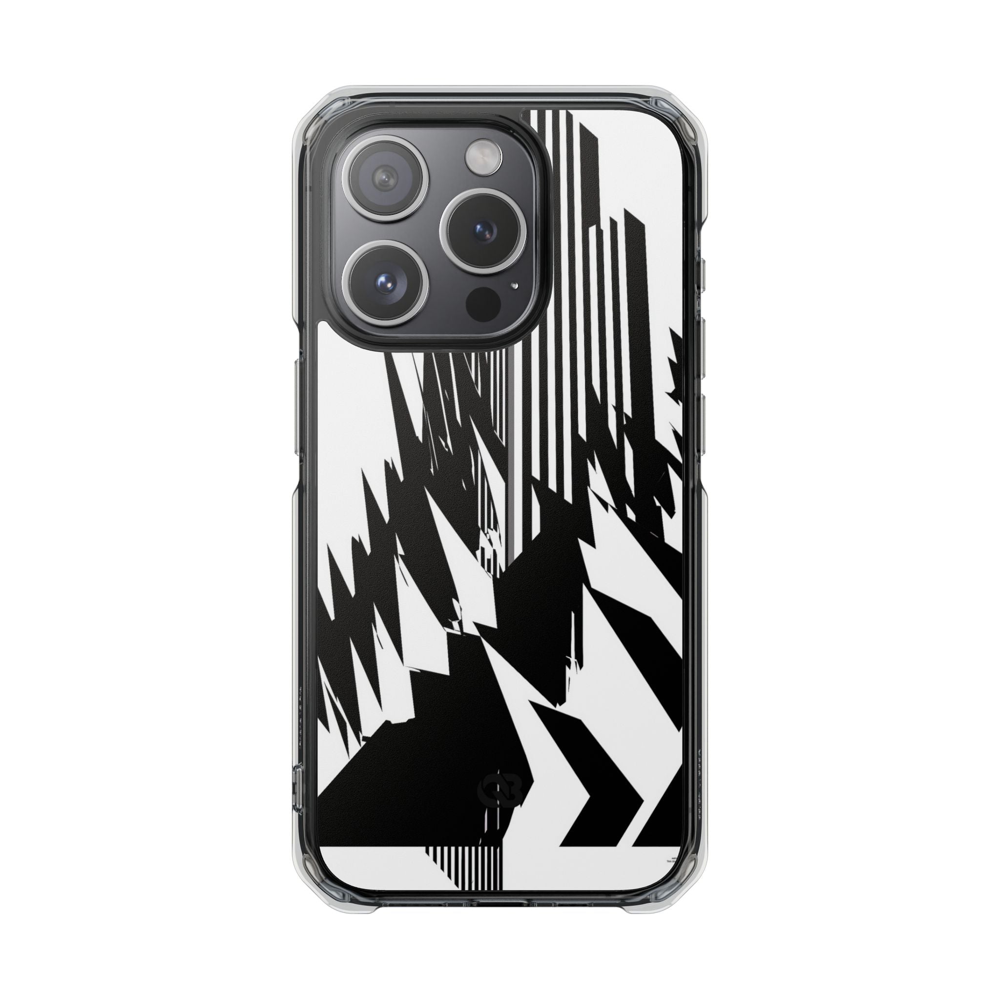 White Impact MagSafe Phone Case for iPhone - Shattered Vector Spire