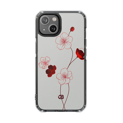 Red Impact MagSafe Phone Case for iPhone - Kyoto Ember Bloom