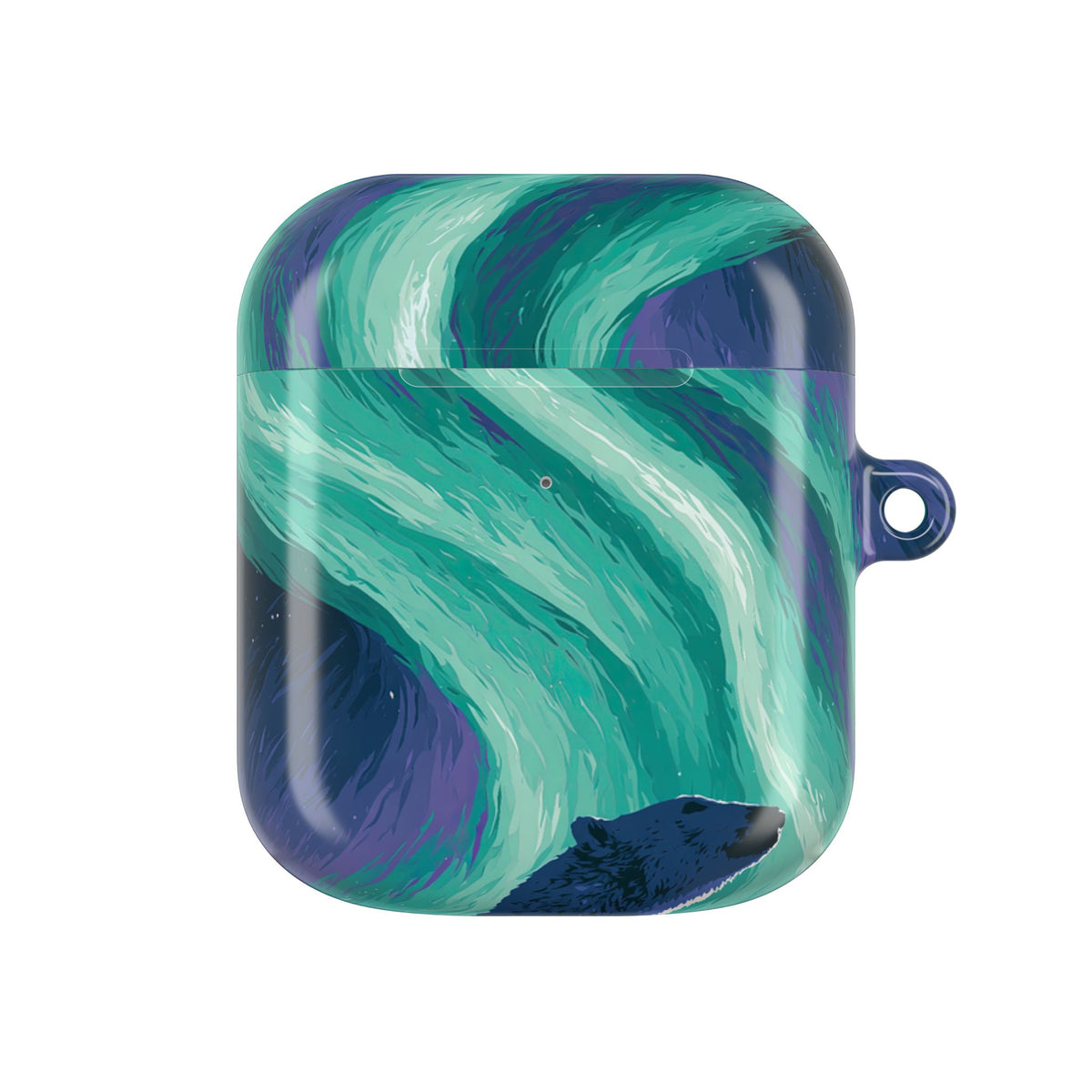 Arctic Aurora Bear · Hard Case for AirPods & AirPods Pro · Teal