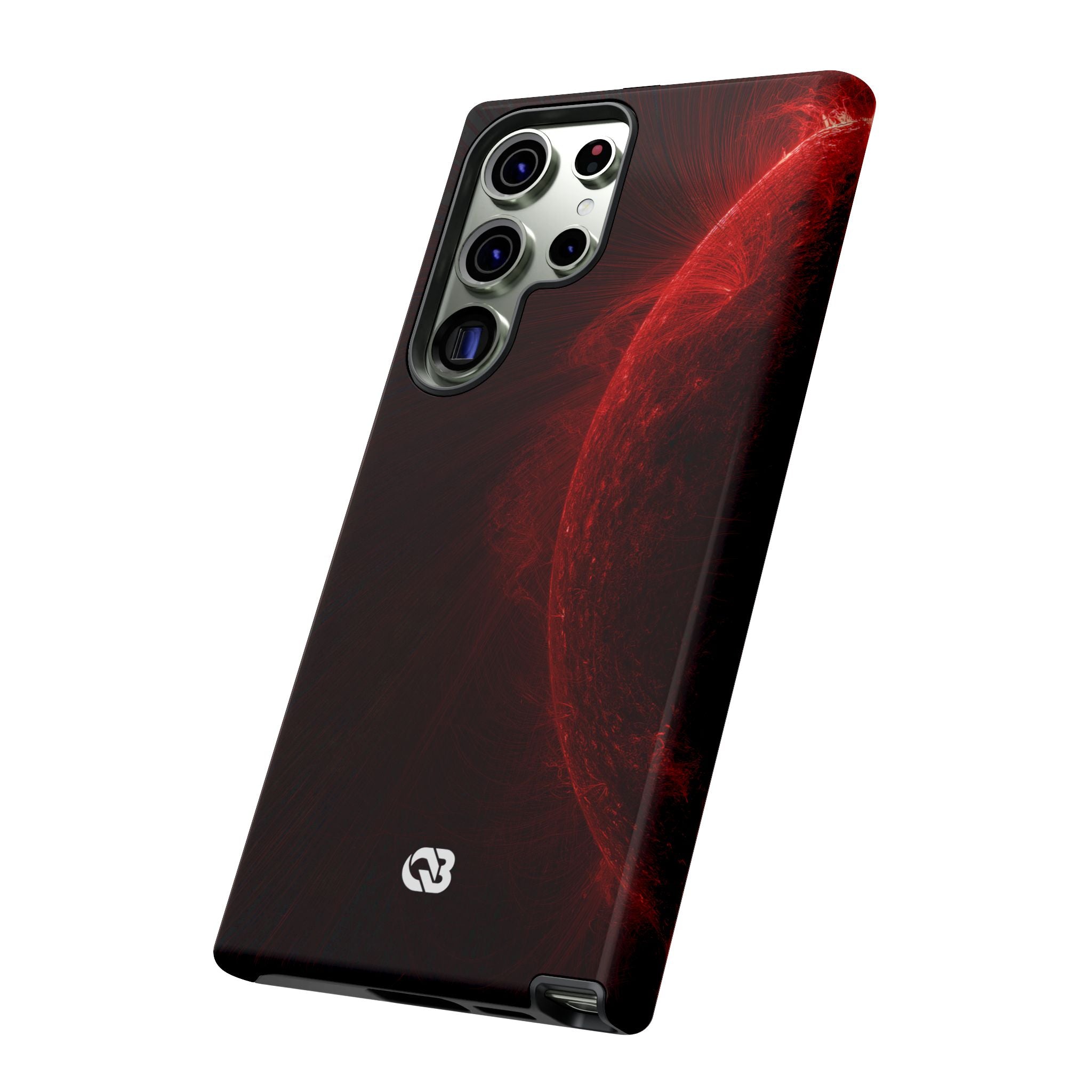 Red Tough Phone Case for Samsung - Solar Crimson Flare