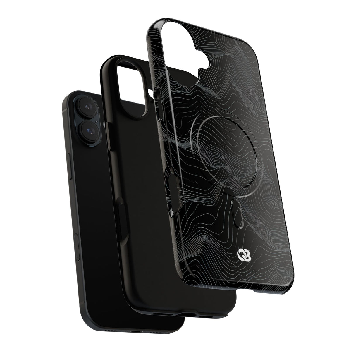 Obsidian Contour Elevation · Tough 2.0 Magnetic Phone Case for iPhone · Black