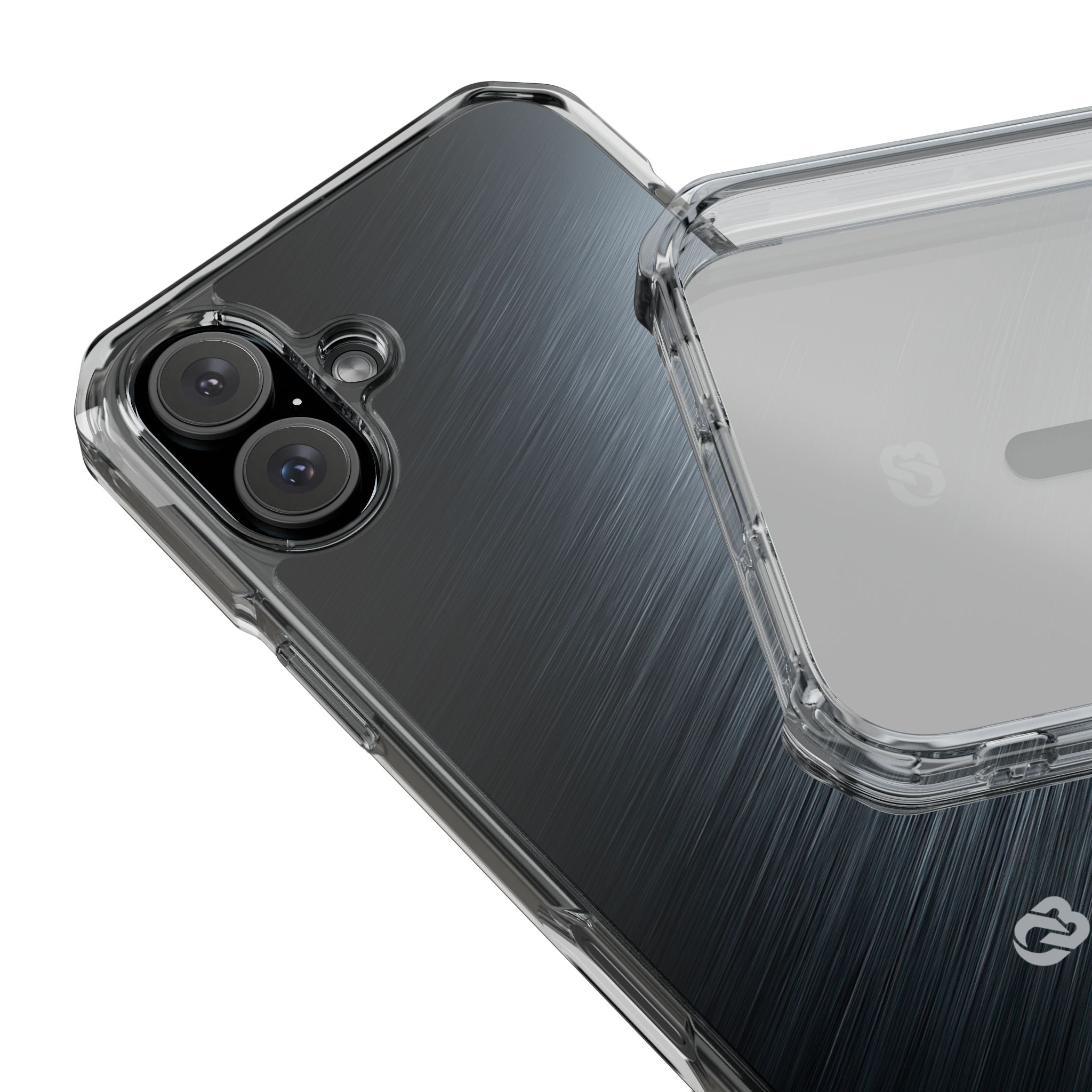 Grey Impact MagSafe Phone Case for iPhone - Charcoal Brushed Steel