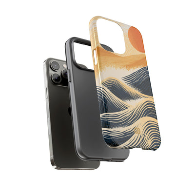 Blue Tough Phone Case for iPhone - Kyoto Cresting Tide
