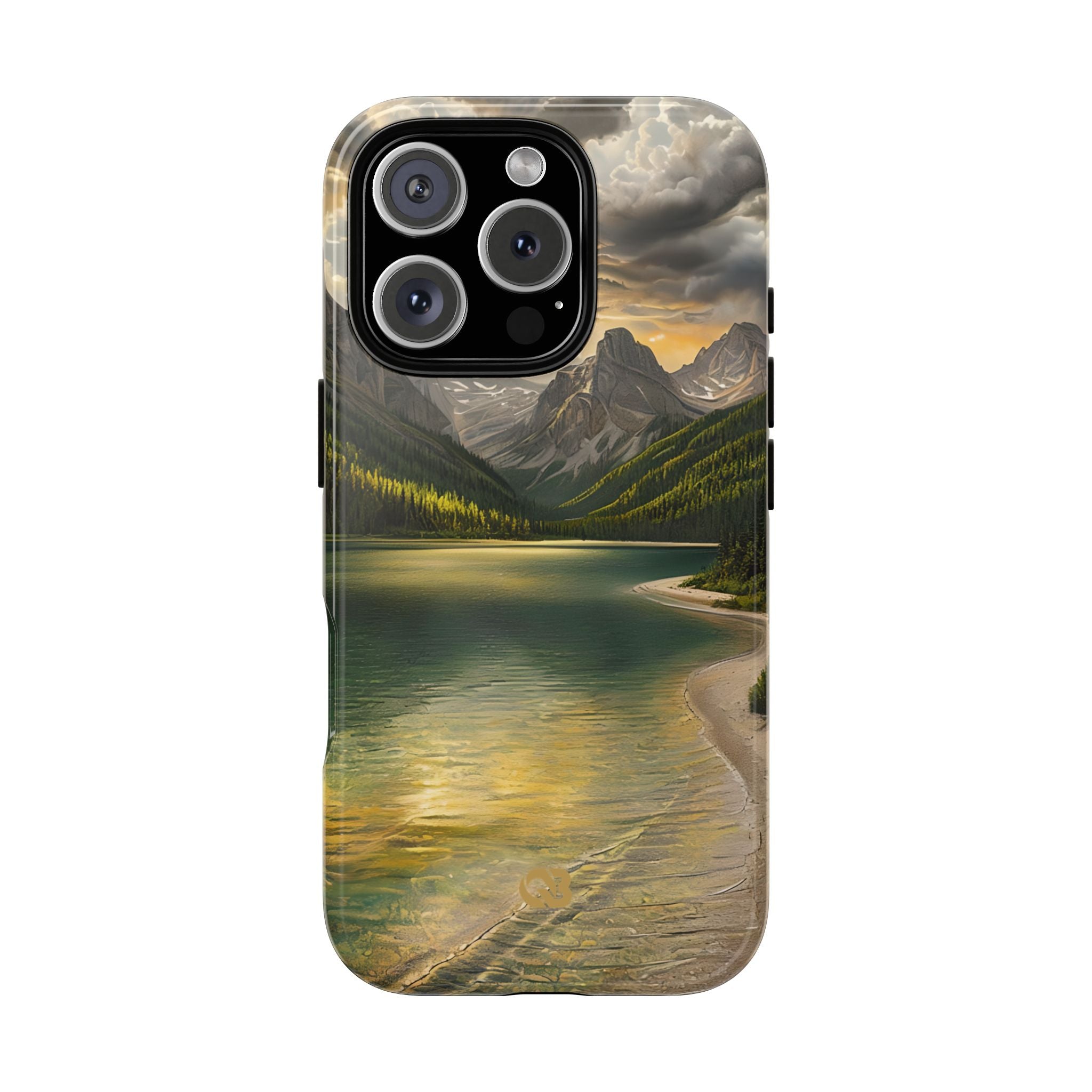 Gilded Mountain Lake · Tough Phone Case for iPhone