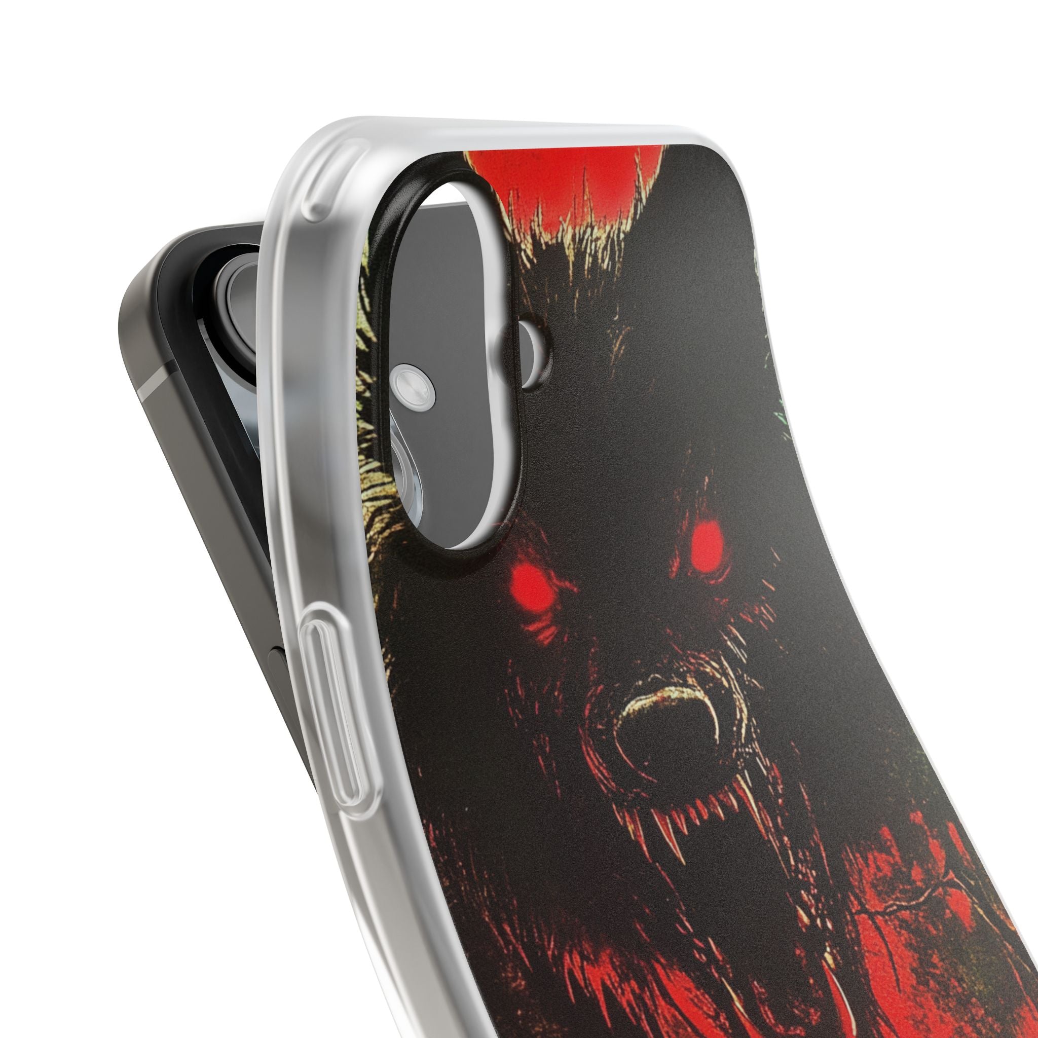 Crimson Wolf iPhone 16 Plus Cover - Blød