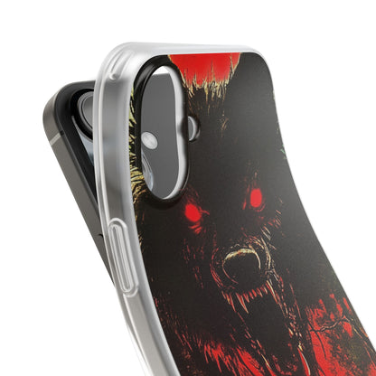 Crimson Wolf iPhone 16 Plus Cover - Blød