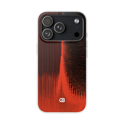 Red Lite Phone Case for iPhone - Crimson Frequency Pulse