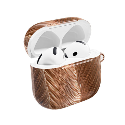 Rose Gold Weave · Hard Case for AirPods & AirPods Pro · Brown
