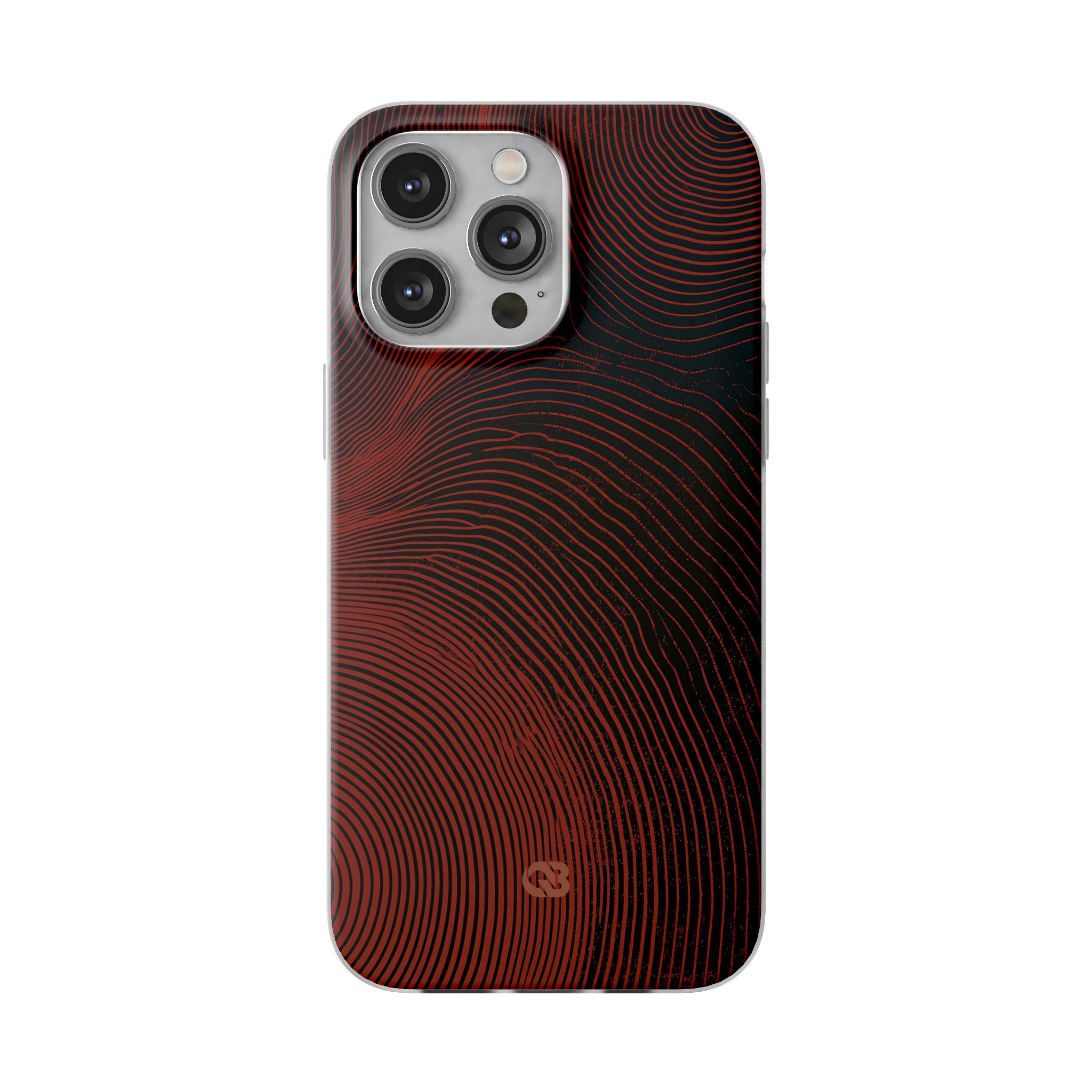 Red Lite Phone Case for iPhone - Terracotta Nerve Map
