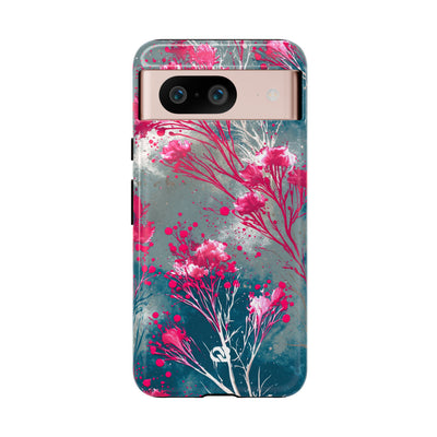 Cyber Blossom · Tough Phone Case for Pixel ·  Teal