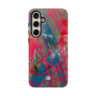 Neon Static Drip · Tough Phone Case for Samsung · Pink