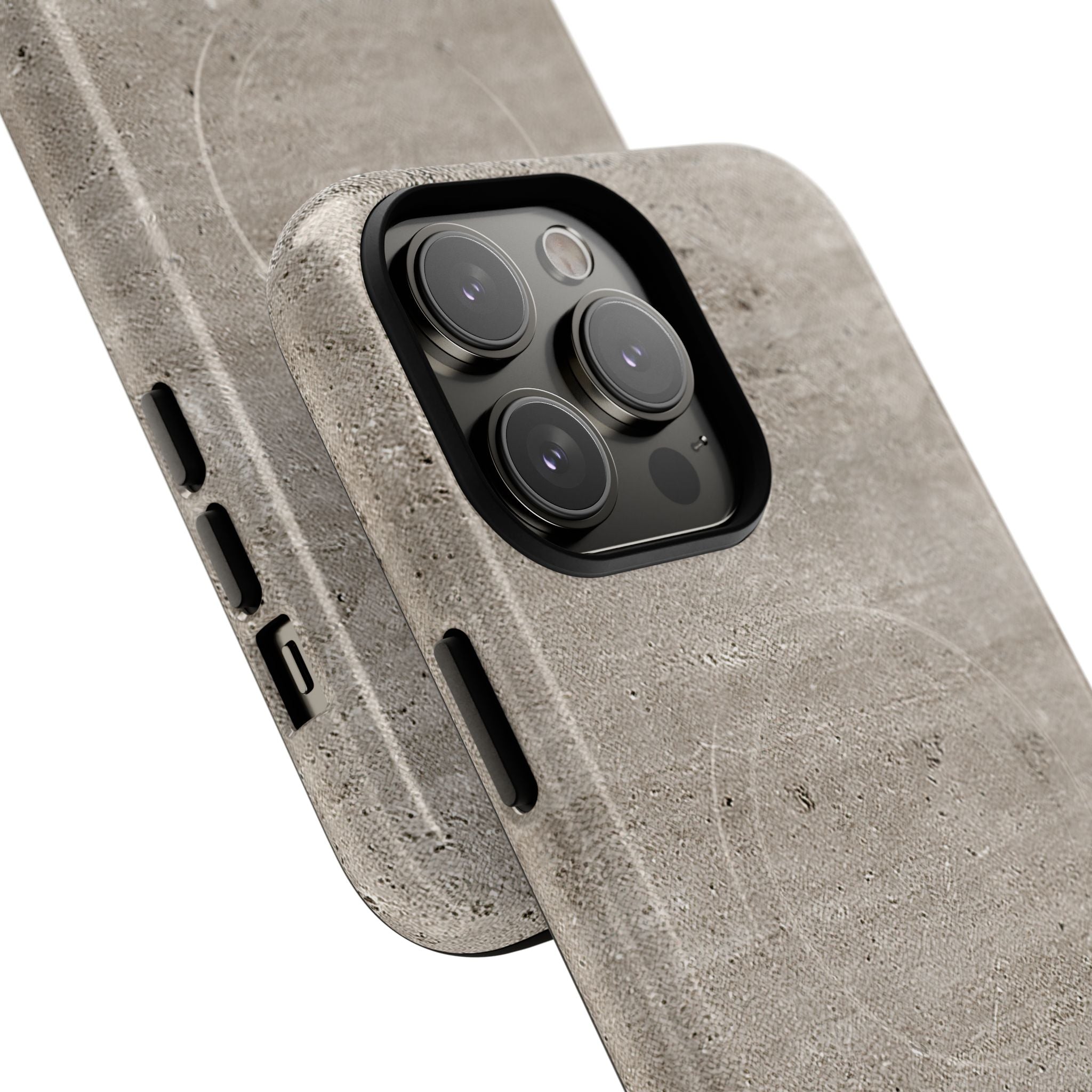 Grey Tough 2.0 Magsafe Phone Case for iPhone - Brutalist Stone Grit