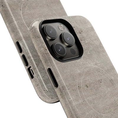 Grey Tough 2.0 Magsafe Phone Case for iPhone - Brutalist Stone Grit