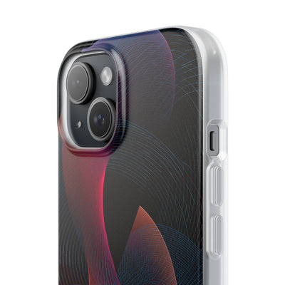Black Lite Phone Case for iPhone - Cobalt Crimson Flux
