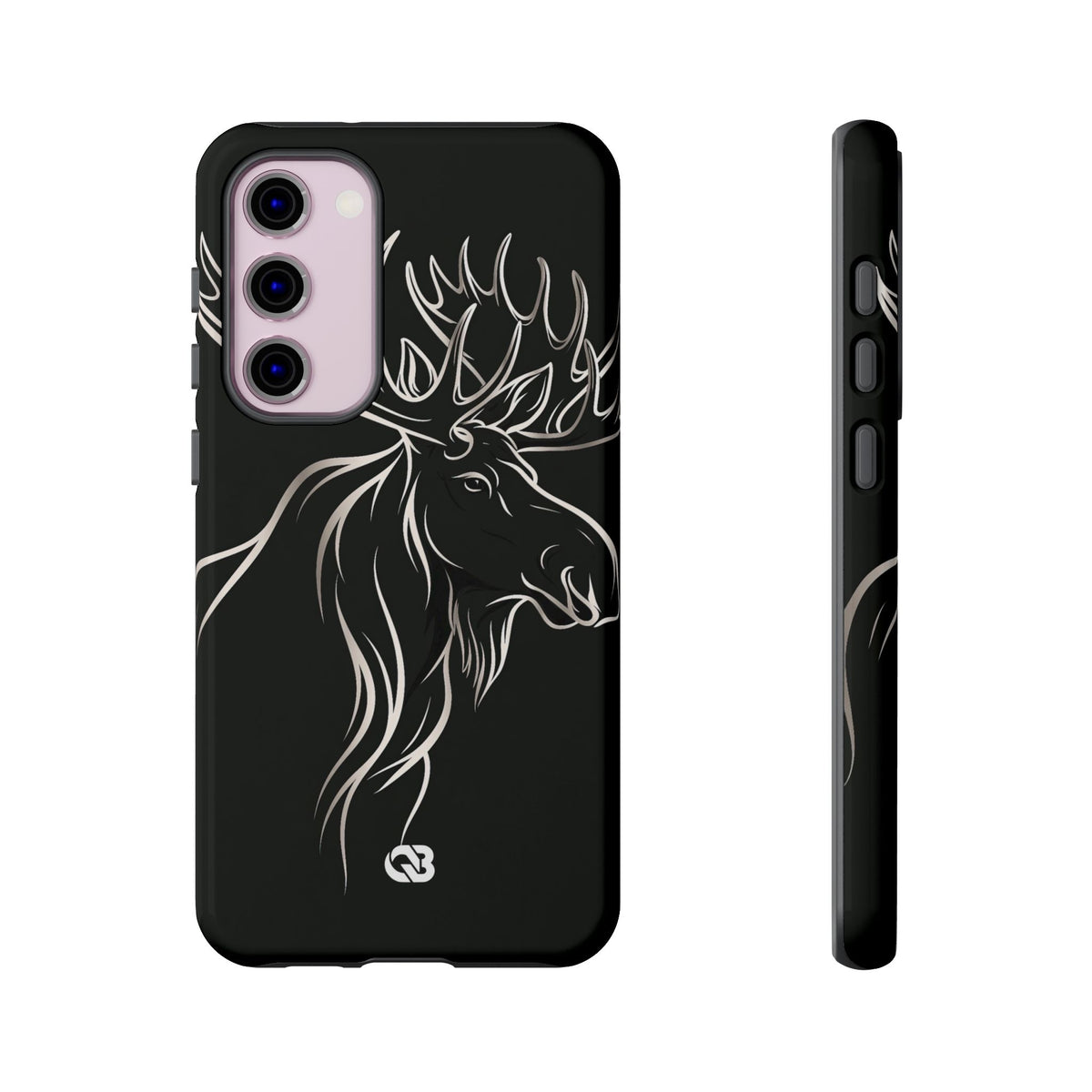 Nordic Moose Contour · Tough Phone Case for Samsung · Black