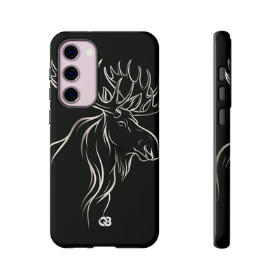 Nordic Moose Contour · Tough Phone Case for Samsung · Black
