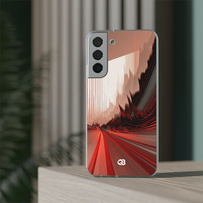 Red Lite Phone Case for Samsung - Crimson Pulse Horizon
