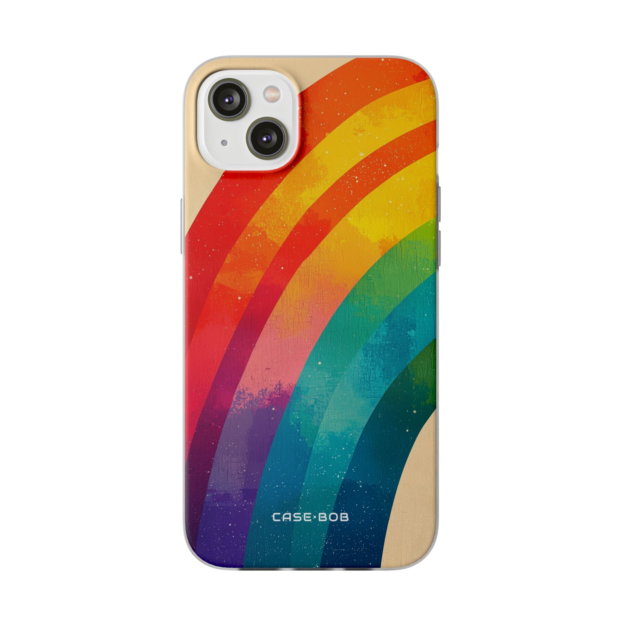 Textured Rainbow Arc iPhone 14 Plus Case - Soft