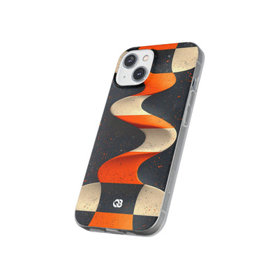 Orange Grit Twist · Coque de téléphone Soft pour iPhone
