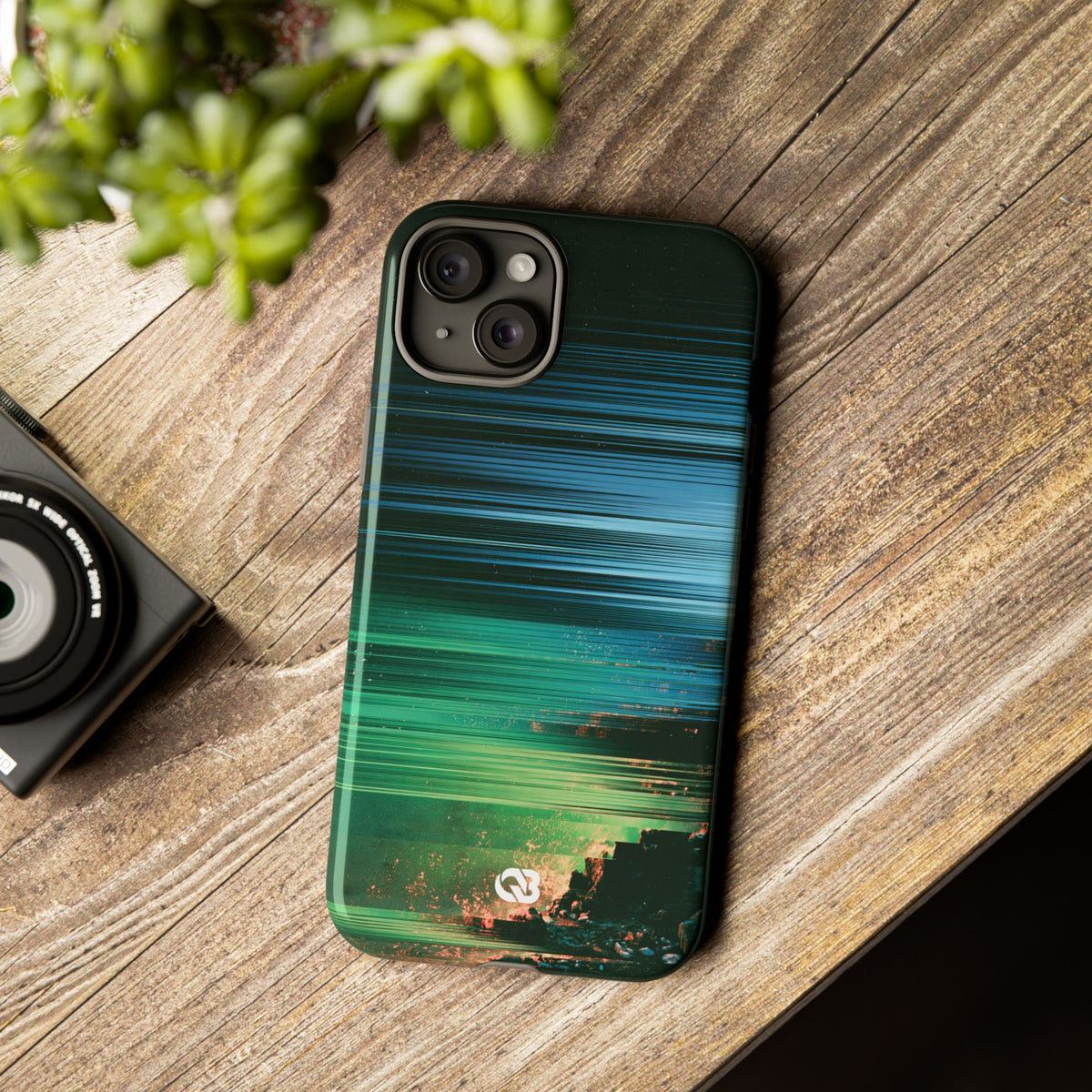 Digital Shoreline Drift · Tough Phone Case for iPhone · Teal