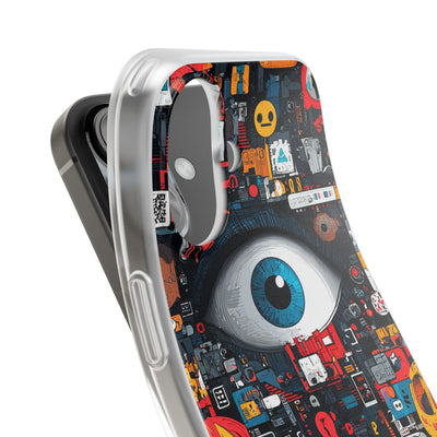 Digital Eye Blue iPhone 16 Case - Soft - CASE•BOB
