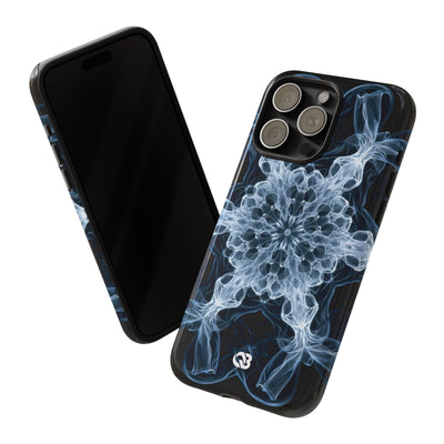 Blue Tough Phone Case for iPhone - Glacial Smoke Crown