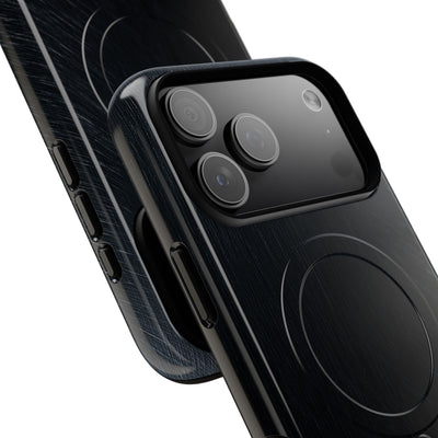 Black Tough 2.0 Magsafe Phone Case for iPhone - Midnight Brushed Grain