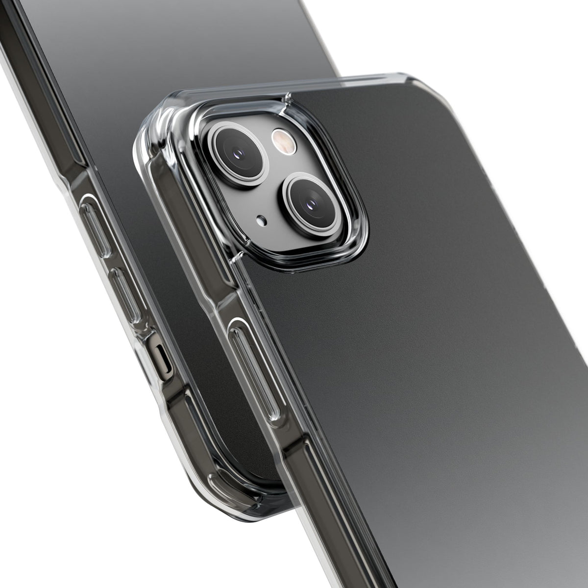 Noir Ombre Fade · Clear Impact Magnetic Phone Case for iPhone ·  Black