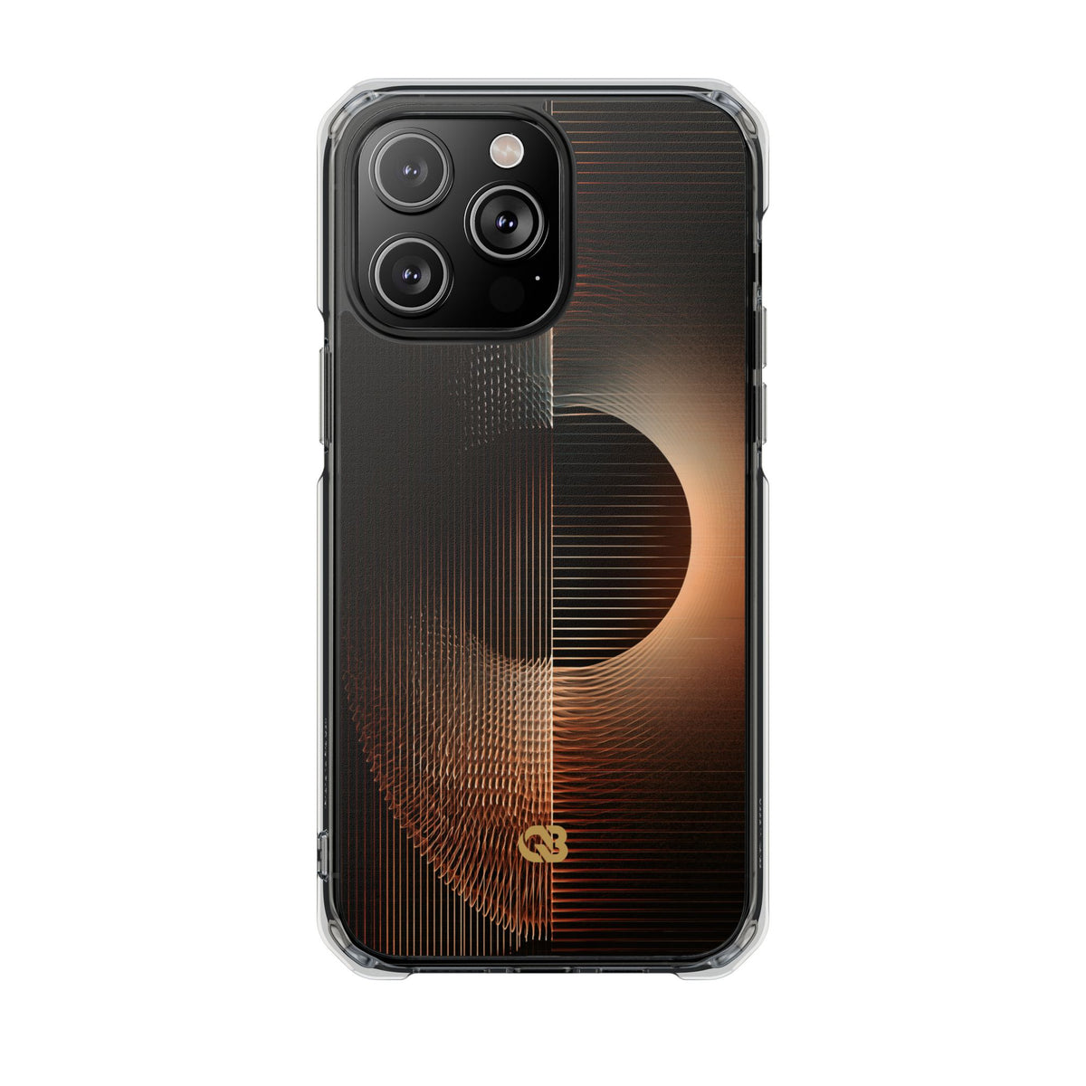Amber Meridian · Clear Impact Magnetic Phone Case for iPhone · Black
