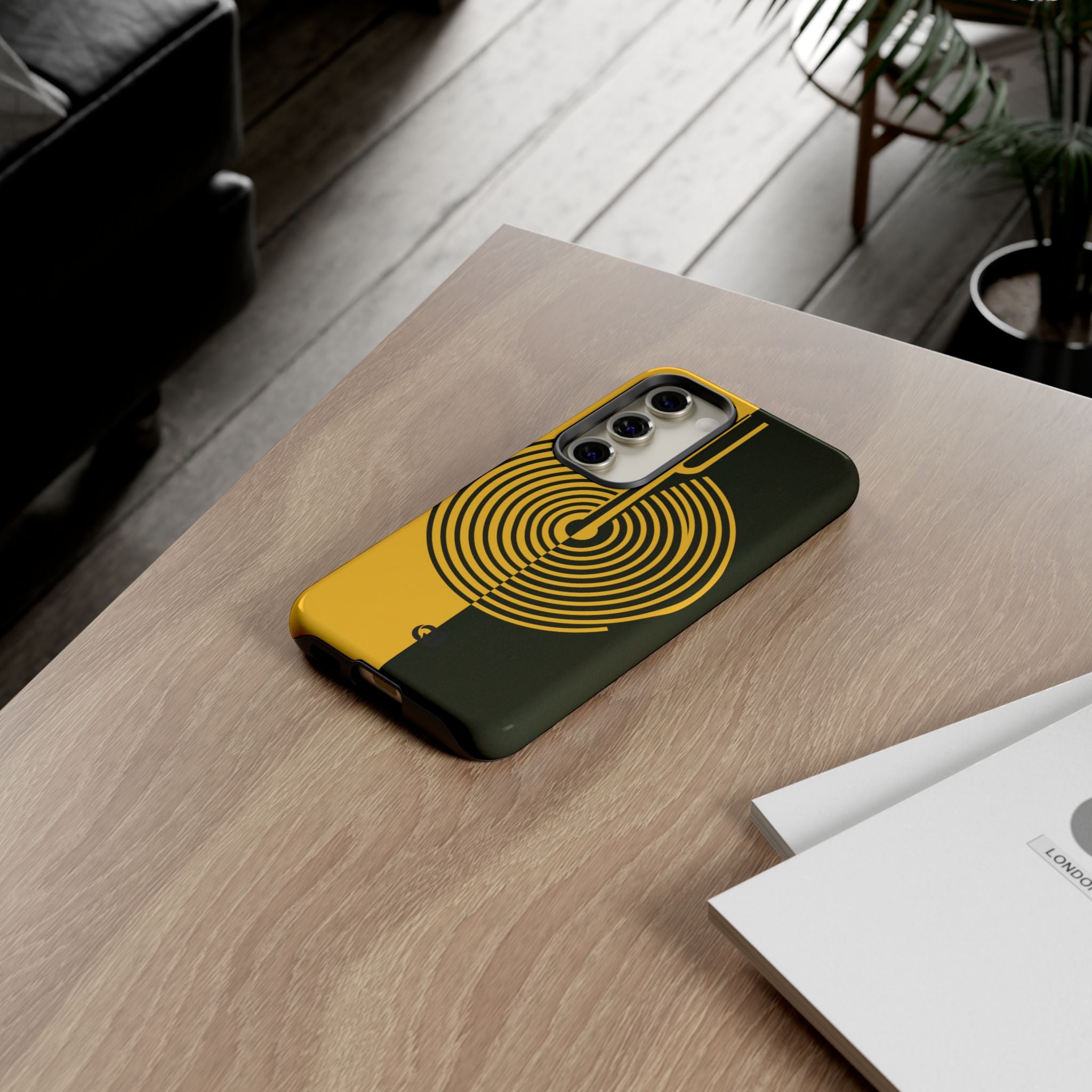 Yellow Tough Phone Case for Samsung - Voltage Sector Pulse