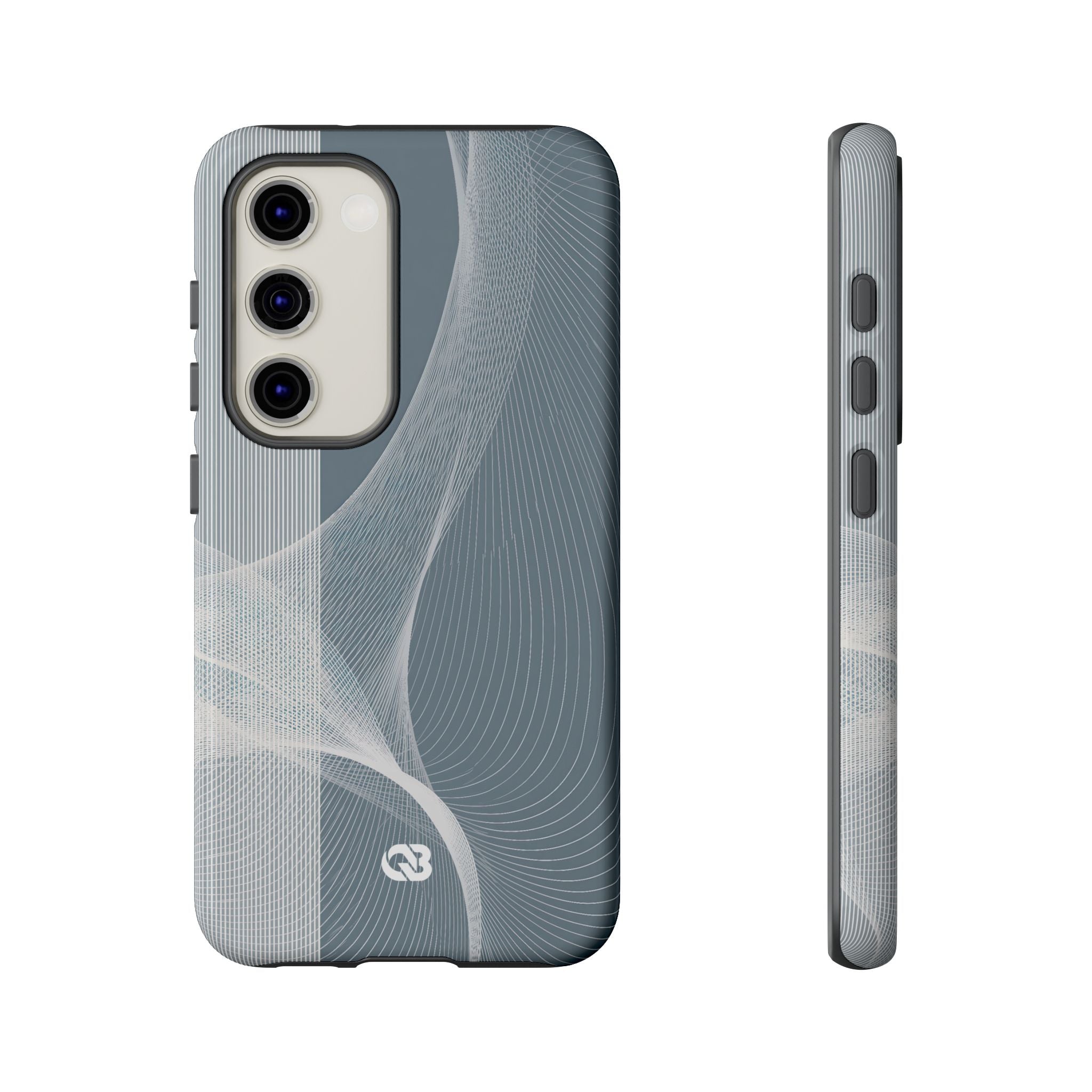 Grey Tough Phone Case for Samsung - Slate Mesh Horizon